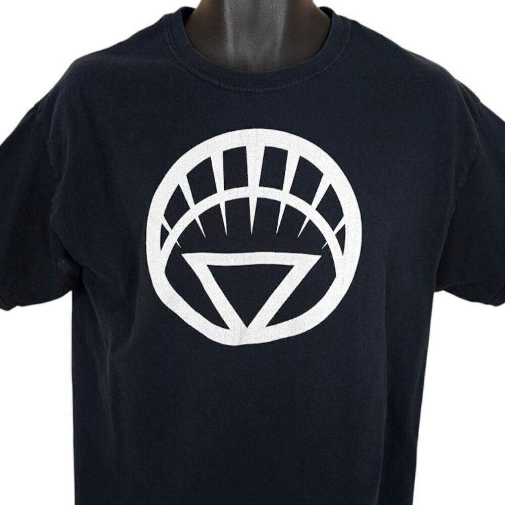 Green Lantern T Shirt Mens Size Large Black DC Comics Superhero Comic Book